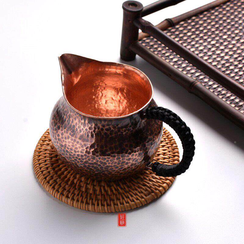 云南海班宜工铜博览会VVP杯铜茶茶手功夫茶具配件铜茶分隔杯器