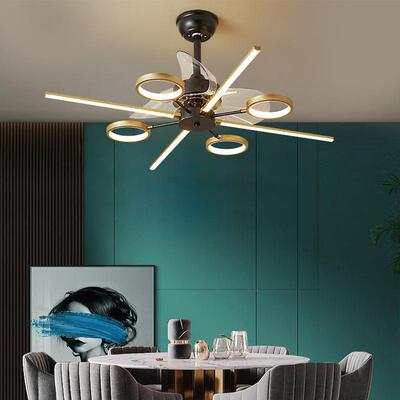 餐厅灯吊扇灯2022新款餐厅餐桌灯简约现代无噪音客厅卧室风扇吊灯