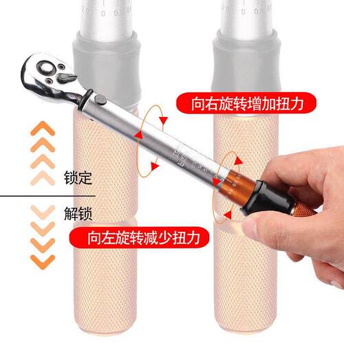 19件套1/4预置式扭力扭矩扳手套装自行车扭矩扭力扳手工具