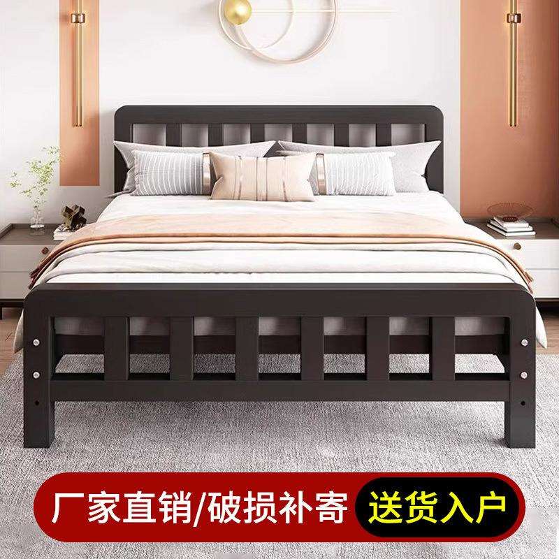 铁艺床家用卧室床加粗钢管单人床加厚龙骨出租屋床加固铁架密铺床