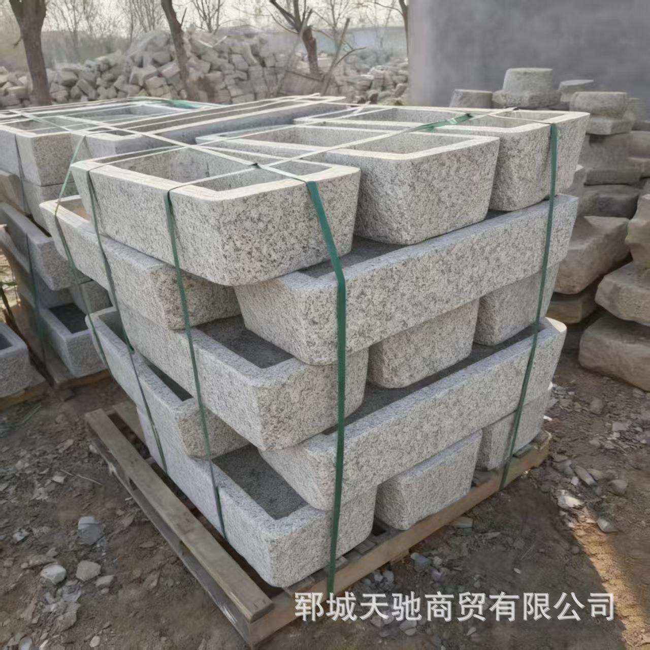 青石老石槽石雕做旧浴缸造景小桥流水装饰石槽盆栽牛槽猪槽
