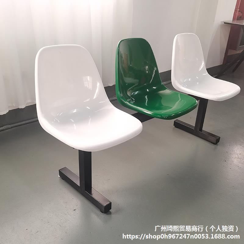 网红排椅服装店咖啡厅奶茶店商场休闲座椅摄影三人位玫红打卡椅子