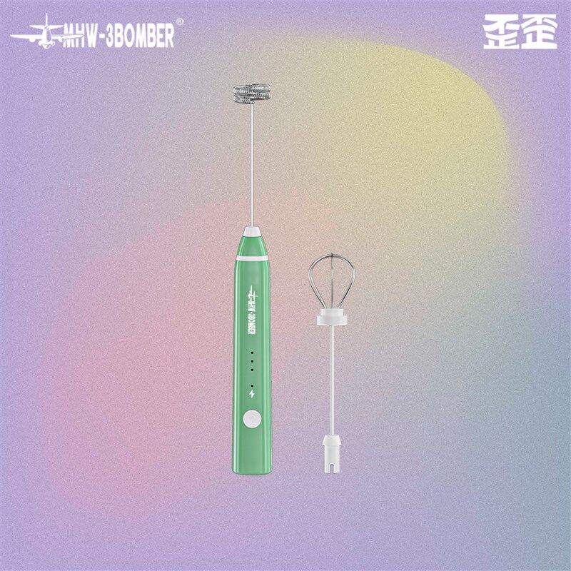 轰炸机电动奶泡器手持打奶泡咖啡拉花奶泡机泡器自动打蛋家用搅拌