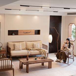 新中式实木沙发客厅2025新款黑胡桃木沙发小户型禅意宋代美学家具