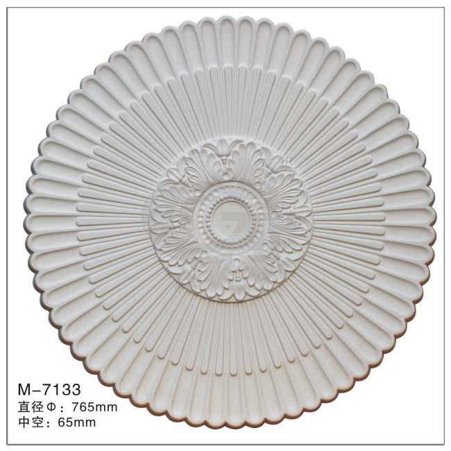 聚氨酯PU线条非石膏GRGPU灯盘装饰天花吊顶弧线软弧形吊顶