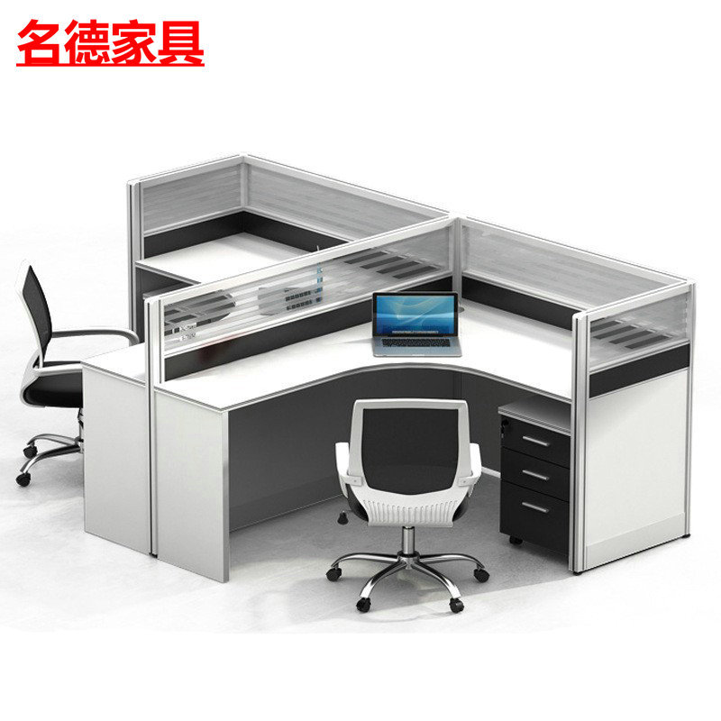 屏风职员桌台电脑桌L型4