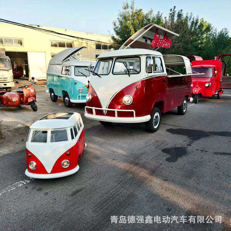 车1:1复制生产摆摊咖啡车大众T1复古巴士早餐餐高级金属感网红车