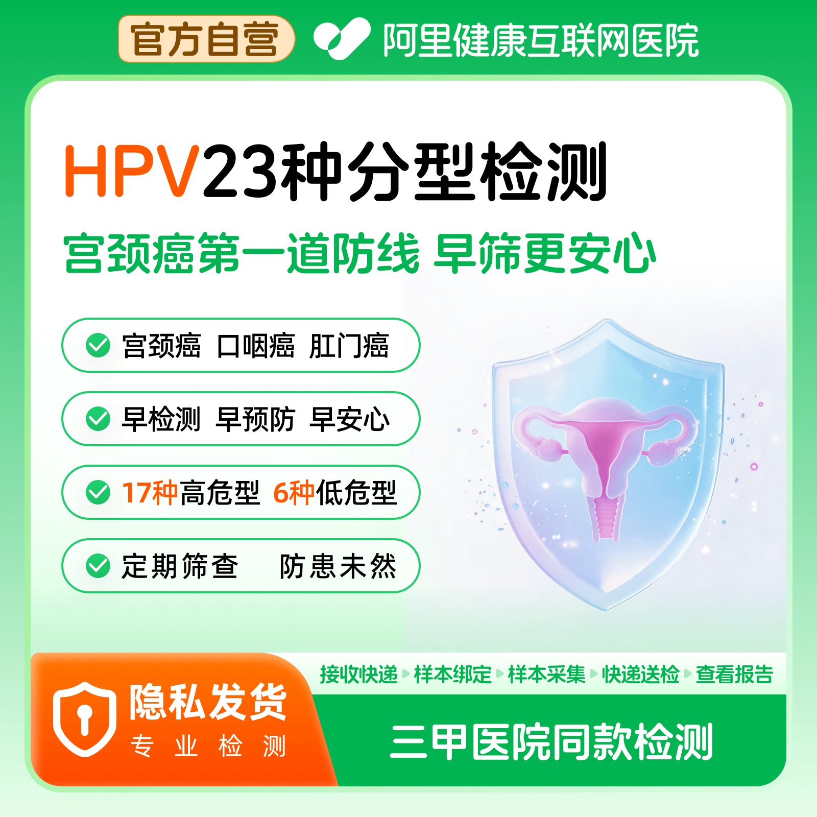 阿里健康自营HPV居家自检自采样
