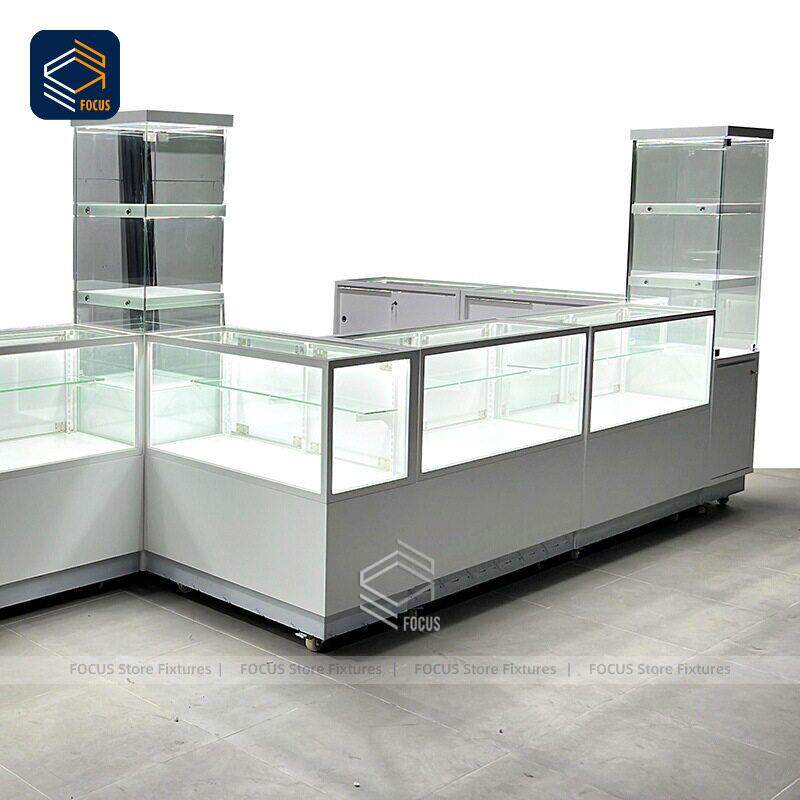 复古风简约珠展示柜实木玻璃珠展示架端加工首饰陈列架货架