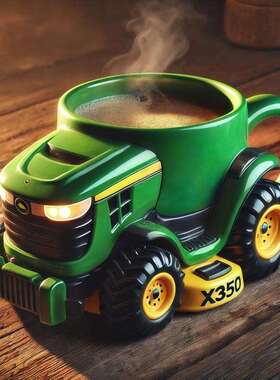跨境Vintage Green Tractor Farm Equipment Mug绿色拖拉机马克杯