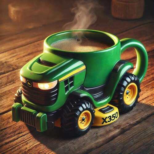 跨境Vintage Green Tractor Farm Equipment Mug绿色拖拉机马克杯