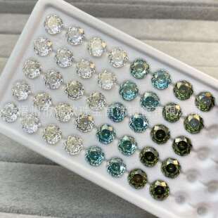 彩色莫桑8mm八边千禧玫瑰切莫桑裸石配件货源珠宝首饰配石
