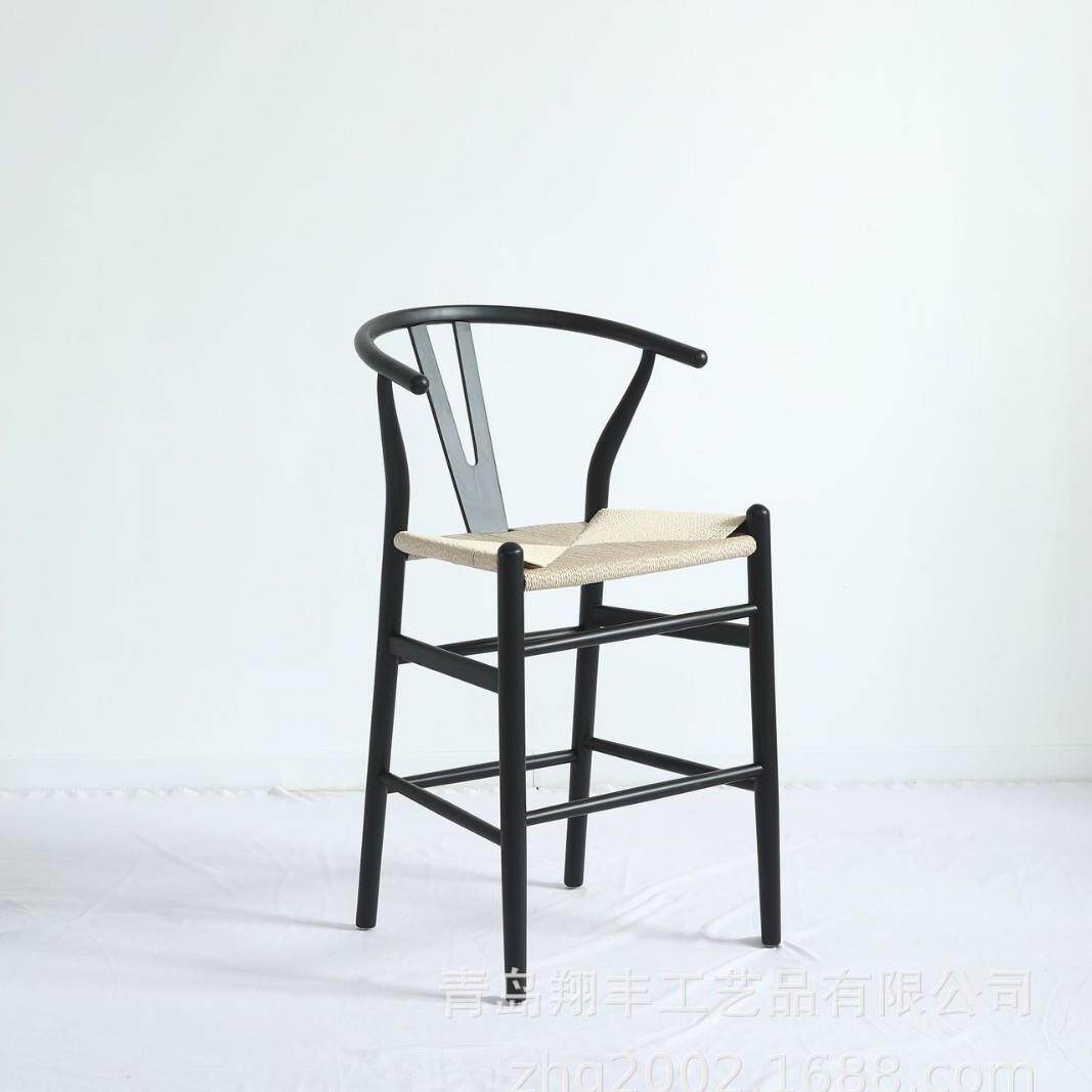 现代简易Y型实木餐椅 榉木北欧实木家具时尚简约实木椅子静音