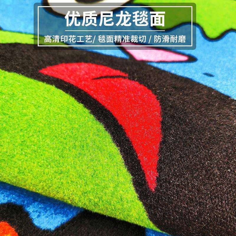 个性创意尼龙印花地垫家用商用拉通异形地毯防滑耐脏装饰垫子