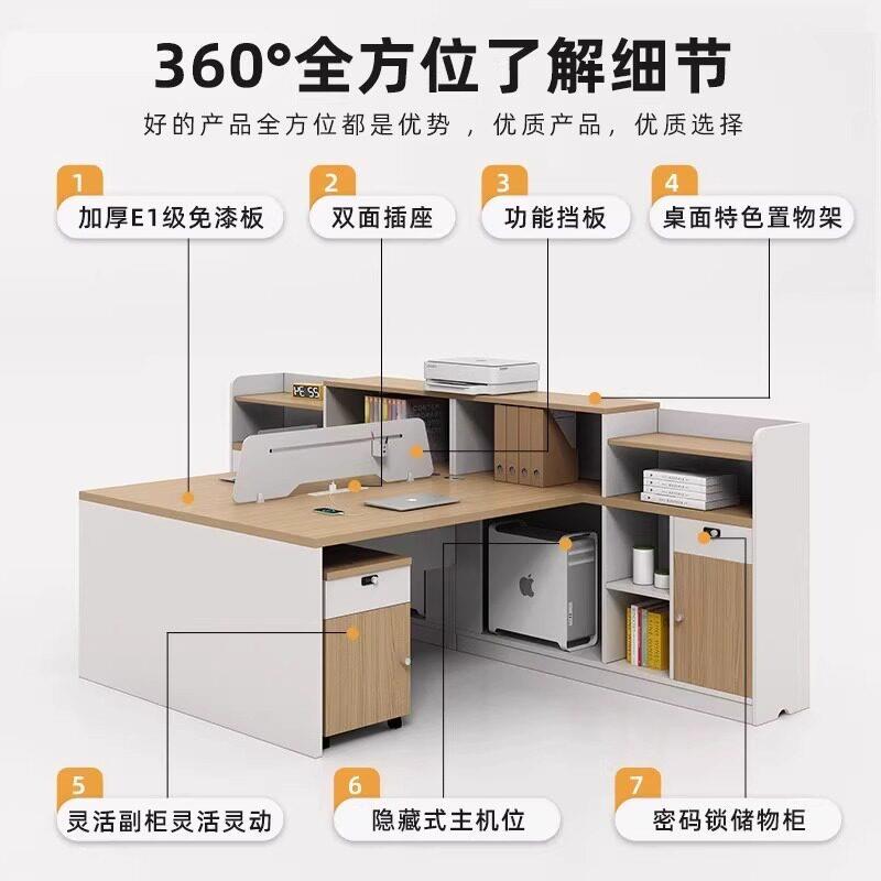 公桌椅组合简约现职员桌时尚屏风员工位公室电脑桌六人位