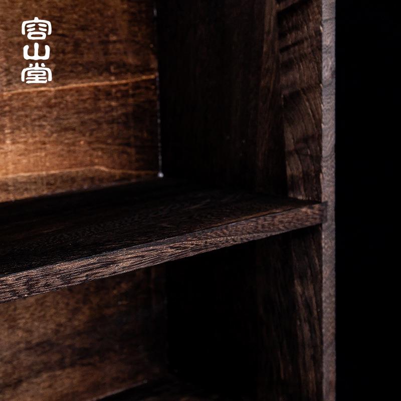 容山堂实木茶杯架多层茶具收纳柜茶杯茶壶展示柜储物盒小博古架