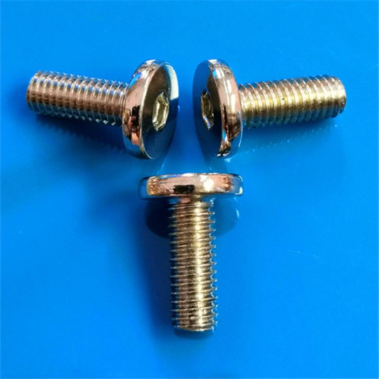 CCM6*16平头内六角机丝镀镍 运动器材家具音响设备螺丝厂家现货