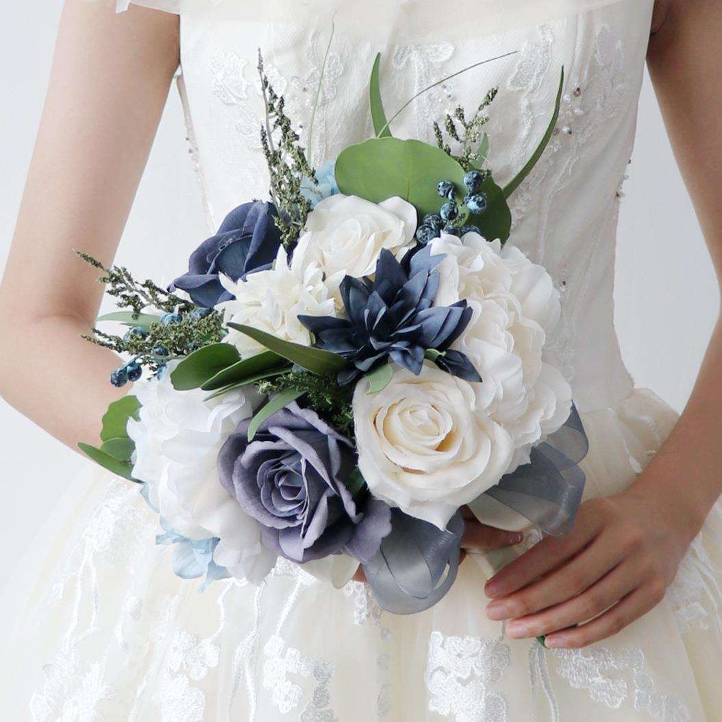欧式婚礼新娘手捧花结婚仿真花家居装饰花束婚庆影楼拍照道具