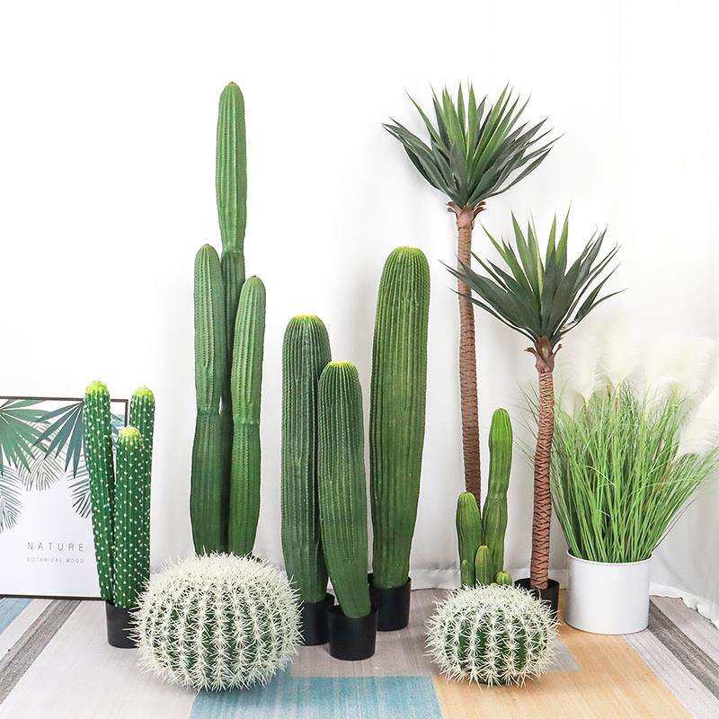 大型北欧仿真植物仙人掌仙人柱假盆栽龙凤柱巨人柱量天尺造景装饰