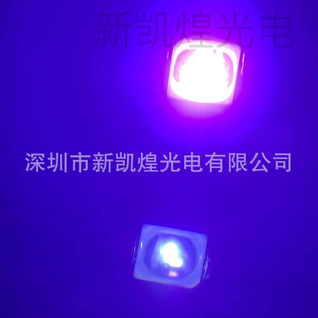 LED贴片发光管2835UVA紫光灯珠紫色白发紫平面紫365-375波长0.5W