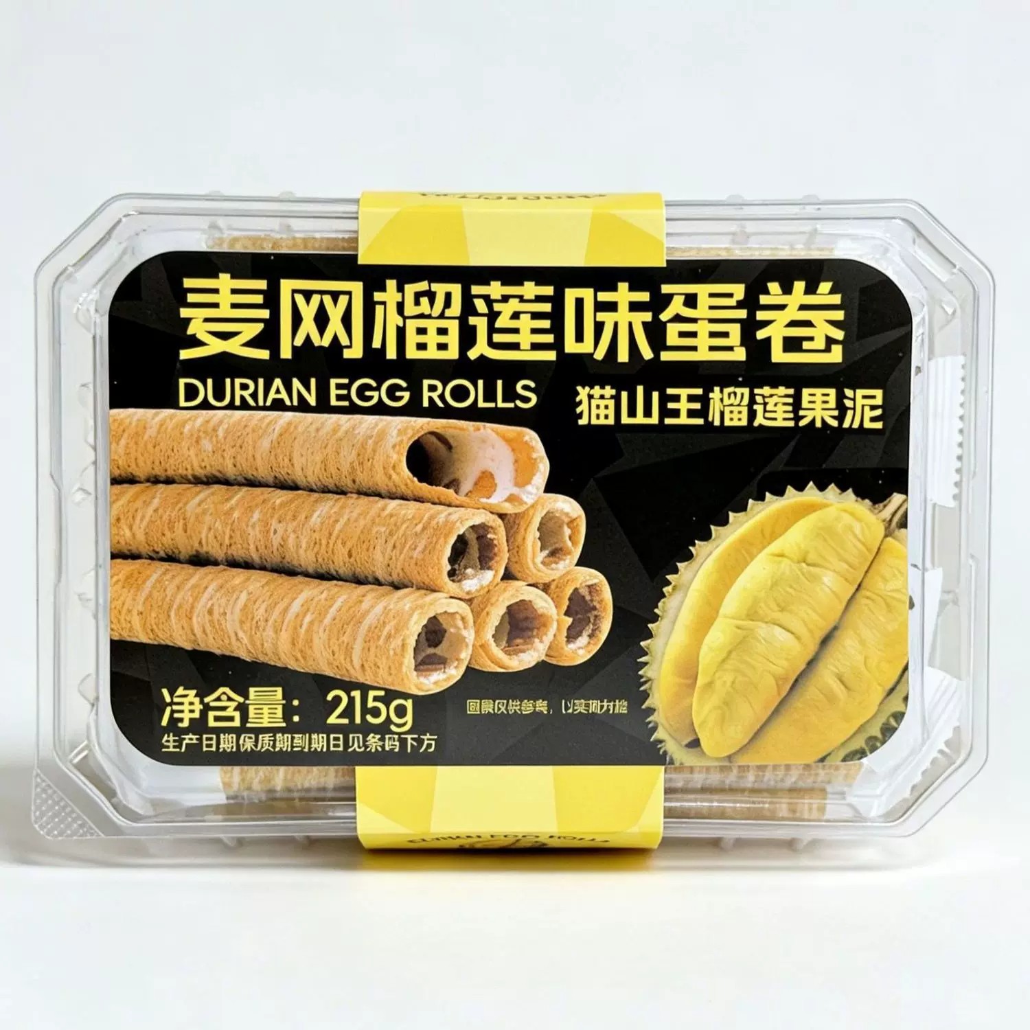 椰浆虎皮蛋卷猫山王麦网榴莲味蛋卷注心蛋卷酥皮注心卷夹心蛋卷