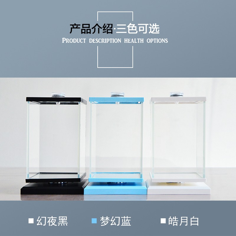 水族箱生态鱼缸创意办公室桌面旋转鱼缸懒人鱼缸斗鱼缸迷你小型