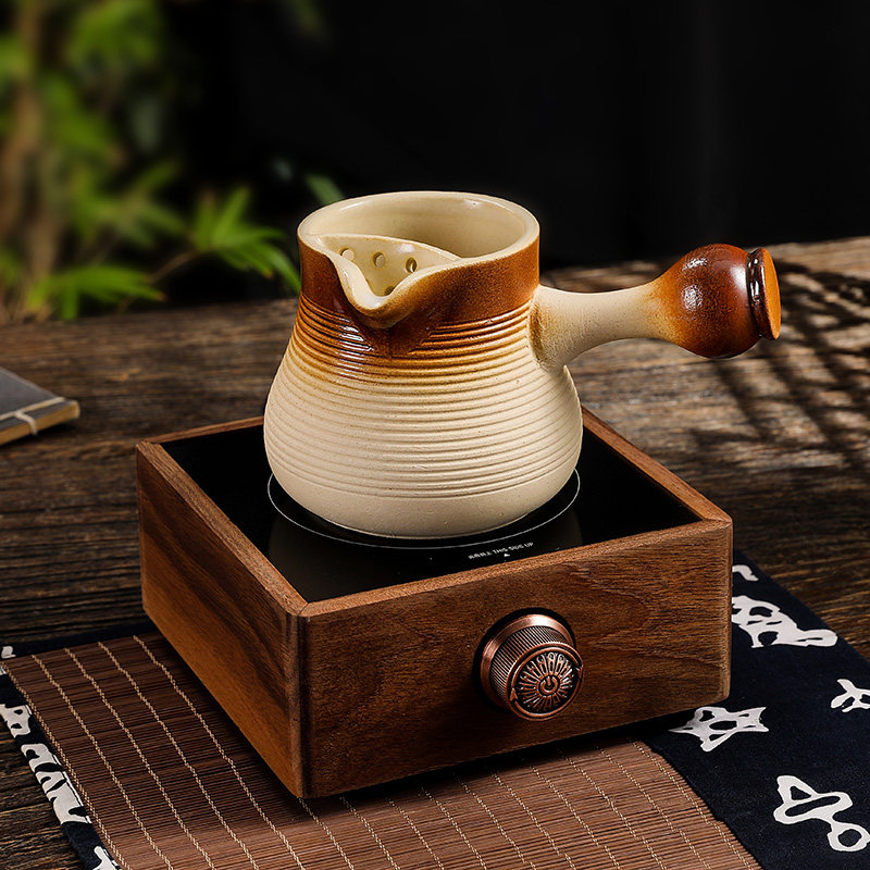 罐罐奶茶壶煮茶器电陶炉小型网红煮牛奶陶瓷煮茶壶煮茶炉茶具套装