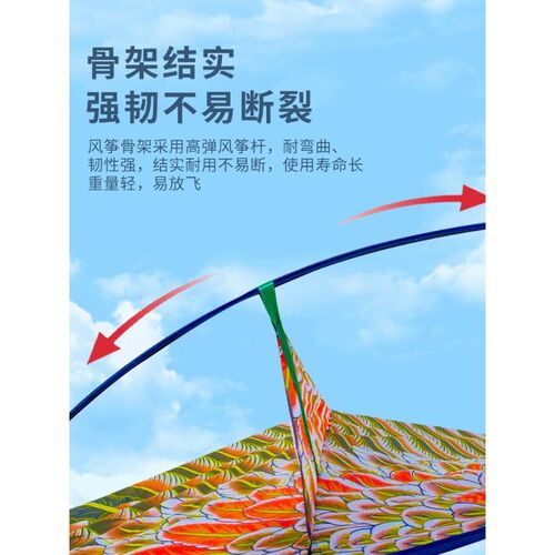 潍坊老鹰风筝大人专用网红2024年新款式儿童微风易飞巨大型潍坊老