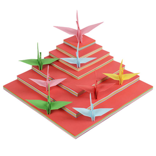 久印折纸彩纸玫瑰彩色手工折纸正方形折纸大红大张30*30CM200张