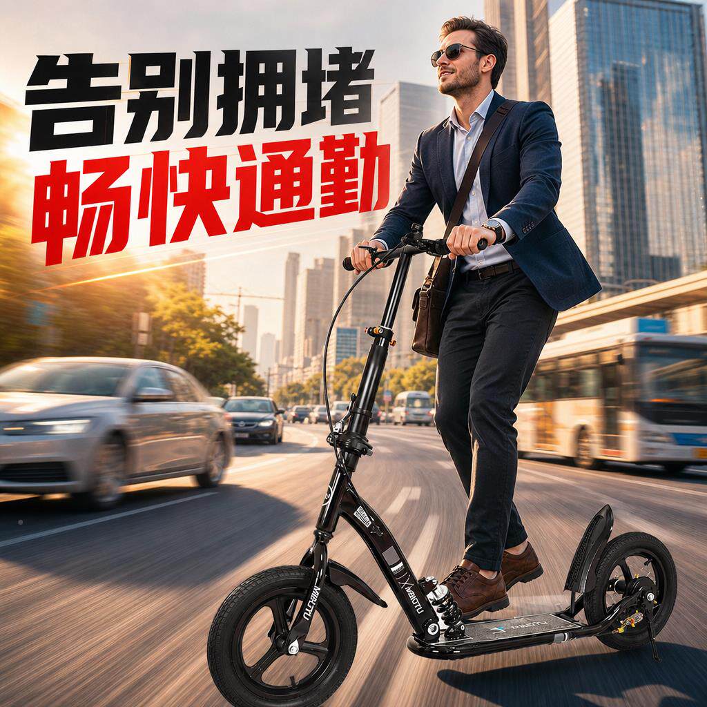 两轮滑6板车202新款成人滑轮XD-FTLDB平大人衡班专用可折叠上旅游