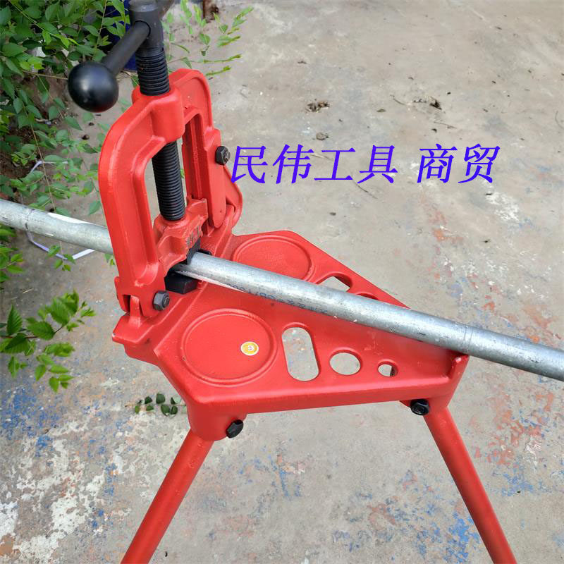 新工加重型管子台虎钳压力钳台钳龙门钳龙门架镀锌管道工具钳子