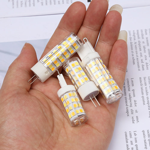 led灯珠G4插针水晶E12小螺口三色5W镜前灯e14G9插脚吊灯光源插泡