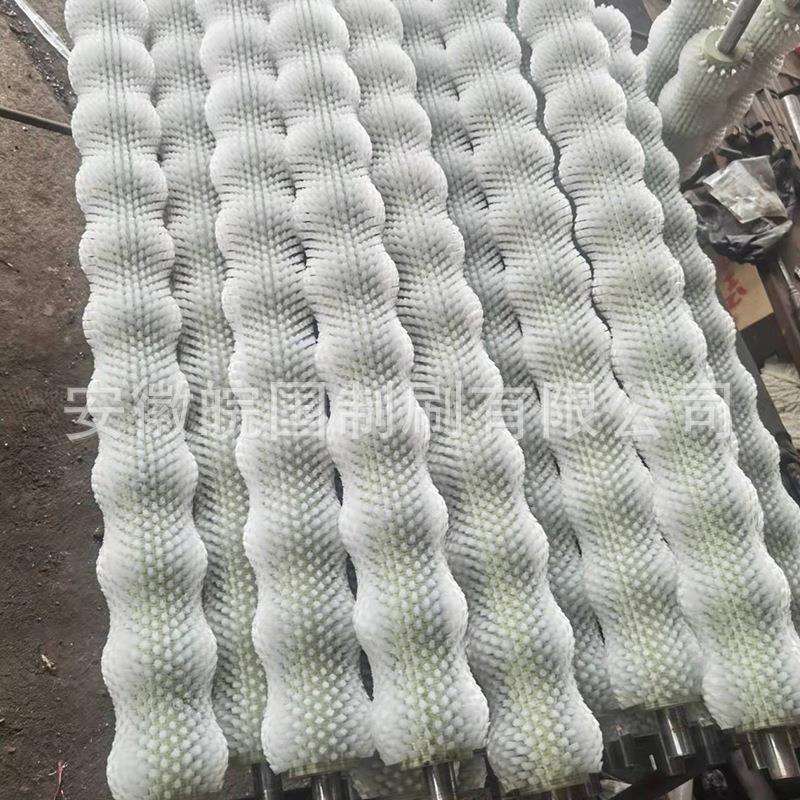 萝卜土豆清洗去皮机毛刷辊 除尘抛光异型毛刷波浪形尼龙丝毛刷辊