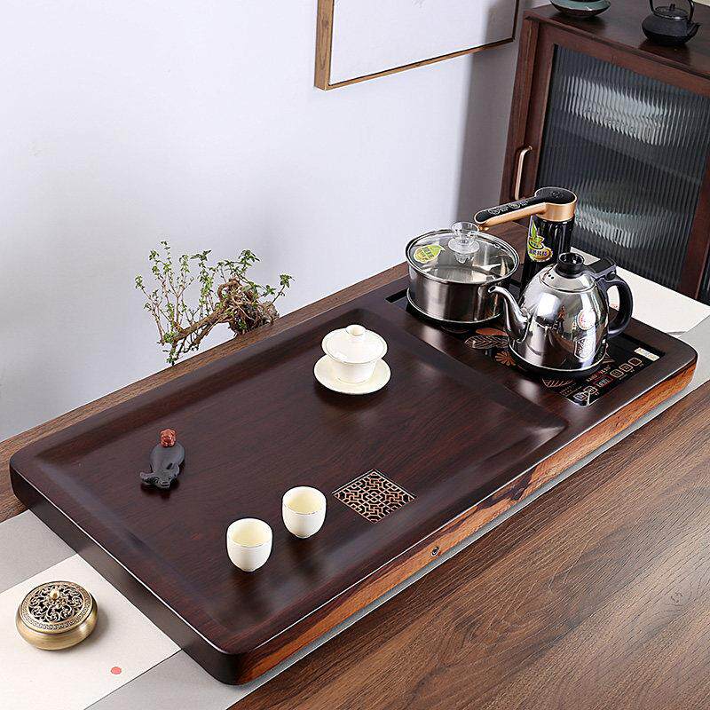 然黑乌WY-H0034檀木茶盘205新款家用实木整块天2茶具套茶组托托盘