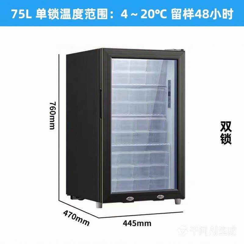 食品SC-110K留柜品冷展样示柜立式饮单藏门玻璃门保鲜小冰箱