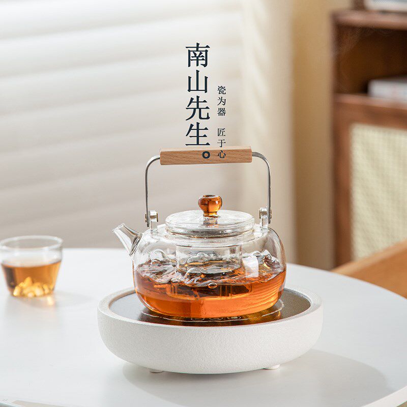 南山先生 镜澜电陶炉煮茶器家用办公室小型静音玻璃煮茶壶泡茶壶