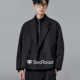 A字廓形双排扣黑色休闲外套 薄款 海上公路可拆卸风衣男士 26年春季