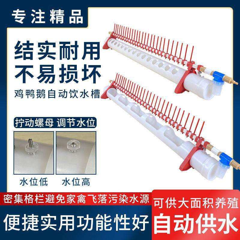 新款自动饮水器鸡用饮水槽喂水喝水鸭子鹅养殖设备鸡厂普拉松水壶