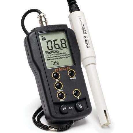哈纳HI9813-51pHECTDS温度测定仪酸碱度计电导率计固体溶解量
