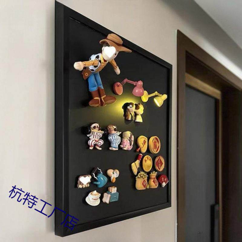 磁吸黑板电表箱遮丑配电箱遮挡装饰画免打孔新款冰箱贴展示板
