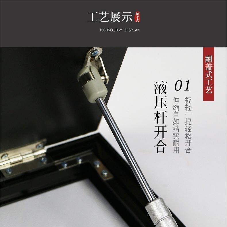 新中式电表箱装饰画电箱上翻盖遮挡高端实木框开关电闸盒挂画