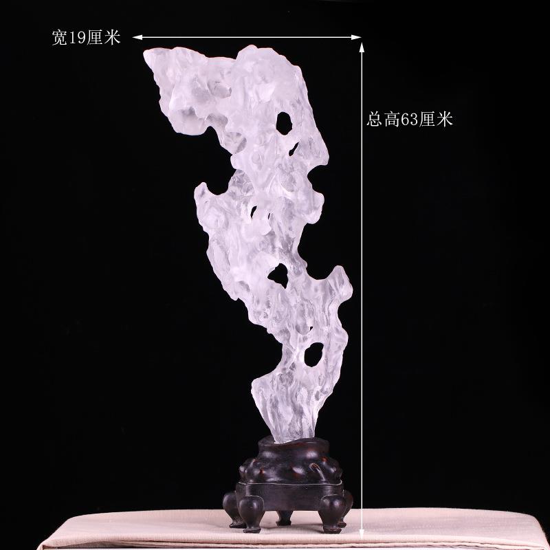太湖石水墨琉璃假山中式禅意枯山水装饰品酒店办公室玄关茶室摆件