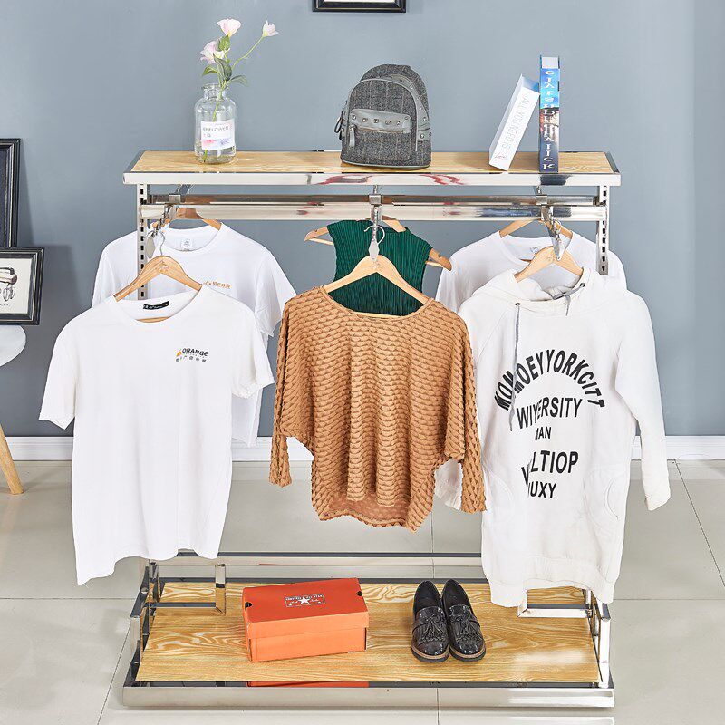 服装店展示架落地式正挂中岛货架男女童装店陈列架商场挂衣服架子