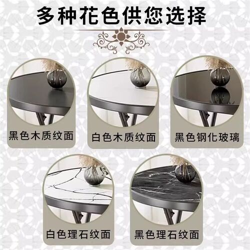 折叠餐桌钢化玻璃可折叠小圆桌吃饭茶几小户型家用阳台桌子折叠桌