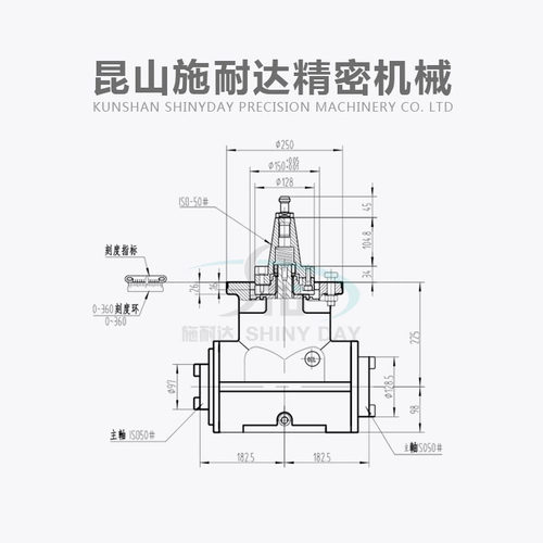 直角铣头角度头bt50双向角铣头加工中心侧面铣龙门铣侧铣头定制