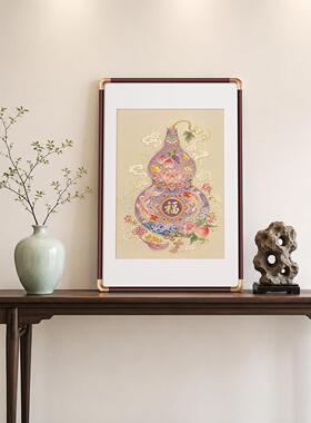 禄葫芦挂画新式入户玄壁关装饰画客厅餐厅摆福画过道寓中意LM9215