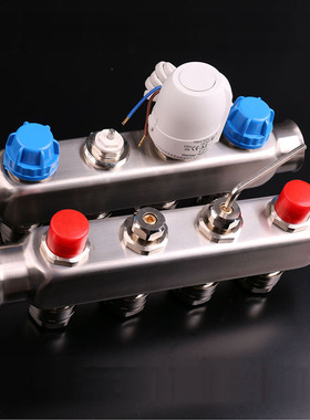 不锈钢分集水器地暖 2 3 4 5 6 7 8 9 10路DN25规格智能分水器