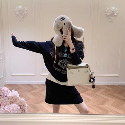 韩系慵懒秋冬宽松显瘦卫衣半身裙