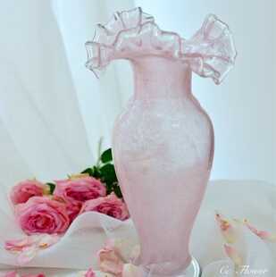 人工吹制一级中古玻璃美人瓶家居摆件不规则客厅桌面水养插花花瓶