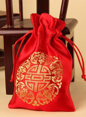喜糖纱袋糖果盒子沙袋新年福字纱袋装糖袋子结婚婚庆结婚用品嫁妆